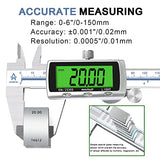 Digital Caliper Electronic Measuring Tool,Digital Vernier Caliper Inch/Millimeter/Fraction Measurement Caliper for Jewelry-Metal Metric Measure ACEMETER