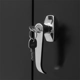 Zipzop Black Metal Storage Cabinet Lockable Steel Storage Cabinet with 2 Adjustable Shelves and 2 Door, Metal Utility Office Locker, 42”H×36”W×18”D Zipzop