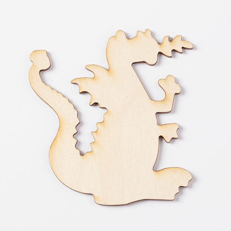 Pack of 24 Unfinished Wood Dragon Cutouts by Factory Direct Craft - Blank Wooden Fantasy Fire Breathing Dragon Shapes for DIY Projects for Birthday - WoodArtSupply