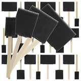 U.S. Art Supply Variety Pack Foam Sponge Wood Handle Paint Brush Set (Value Pack of 40 Brushes) - Lightweight, Durable and Great for Acrylics, U.S. Art Supply