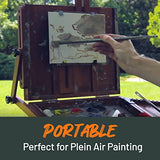 Professional Paint Brushes Art Supplies. Artist Paint Brushes for Oil, Acrylic Painting on Canvas, Watercolor, Gouache. 15pc Travel Bag Brush Holder D'Artisan Shoppe