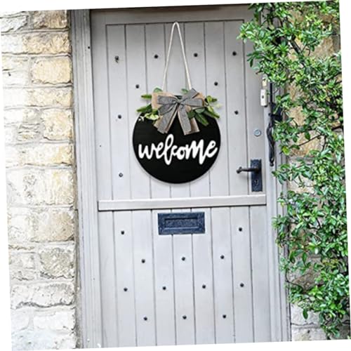 Kisangel 5pcs Wooden Blank Hanging Tag Wooden Craft Shapes Wood Panels Unfinished Door Sign Cutouts Wood Slices Wood Sign Blank Disc Xmas Wall Plaque Kisangel