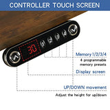 bilbil L-Shaped Electric Height Adjustable Standing Desk 59 Inches, Stand Up Rising Table for Home Office with Splice Board, Black Frame and Rustic bilbil