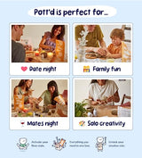 Pott'd™ Home Air Dry Clay Pottery Kit for Beginners. DIY Kit for Adults. Kit Includes: Air-Dry Clay for Adults, Tools, Paints, Brushes, Sealant, Pott'd