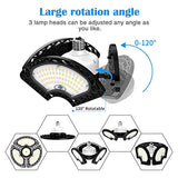 Dansny LED Garage Light, 120W Deformable LED Garage Ceiling Lights 18000 Lumens Led Shop Lights for Garage, Garage Lights with 3 Adjustable Panels. Dansny