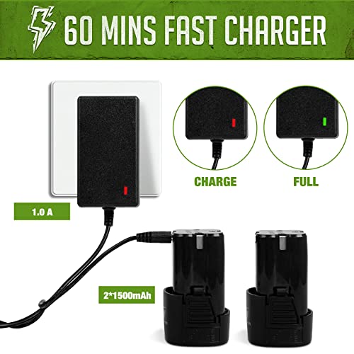 18V Cordless Drill, MAITHEUO Brushless Power Drill with 2Pcs Battery and Charger, 3/8”Keyless Chuck, 2 Variable Speed, 20+1 Torque Setting Electric MAITHEUO