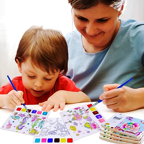 BAOXUE Water Coloring Books for Kids Ages 4-8,Paint with Water Colors Book  for Toddlers,Watercolor Painting Paper Gift for Boys Girls 2-4 Years,Arts