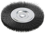 Forney 72747 Wire Bench Wheel Brush, Fine Crimped with 1/2-Inch and 5/8-Inch Arbor, 6-Inch-by-.008-Inch Forney