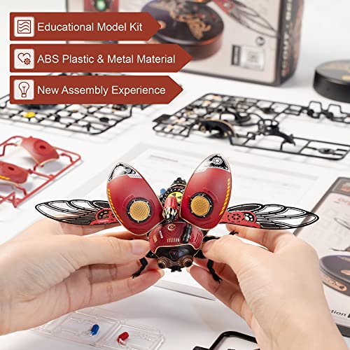 ROKR Mechanical Puzzles Scout Beetle, 3D Metal Model Kits for Adults to Build, STEM Toys Building Sets for Teens, Halloween/Christmas/Birthday Gifts - WoodArtSupply