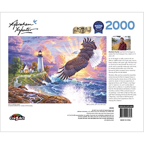 Cra-Z-Art - RoseArt - Abraham Hunter - The Guiding Light - 2000 Piece Jigsaw Puzzle - WoodArtSupply