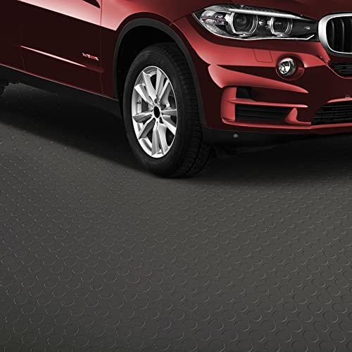 Baoz Garage Floor Rubber Mat 16.4x3.3ft Anti-Slip Rubber Floor Protector Mat Heavy Duty Coin-Grip Rubber Flooring Rolls Parking Mats for Industry Baoz