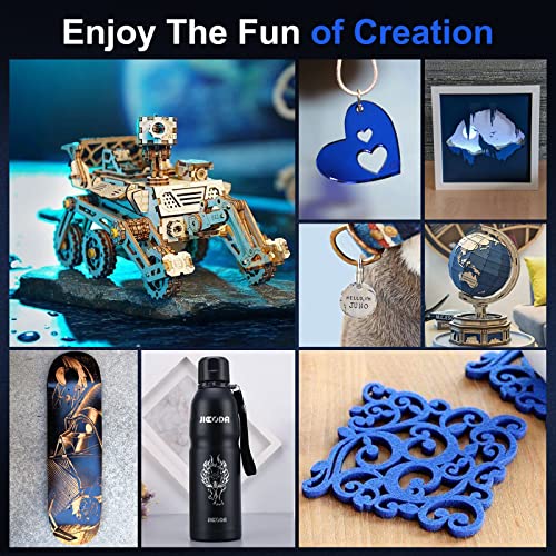 10W Output Laser Engraving Machine, JICCODA L1 High Accuracy 0.05 * 0.1mm Compressed Spot Laser Cutter Mini CNC Machine with 5.0 Bluetooth Technology JICCODA