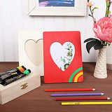 Heart Shaped Unfinished Wood Picture Frames for 4 x 6 Photos (5.9 x 7.9 In, 4 Pack) Bright Creations