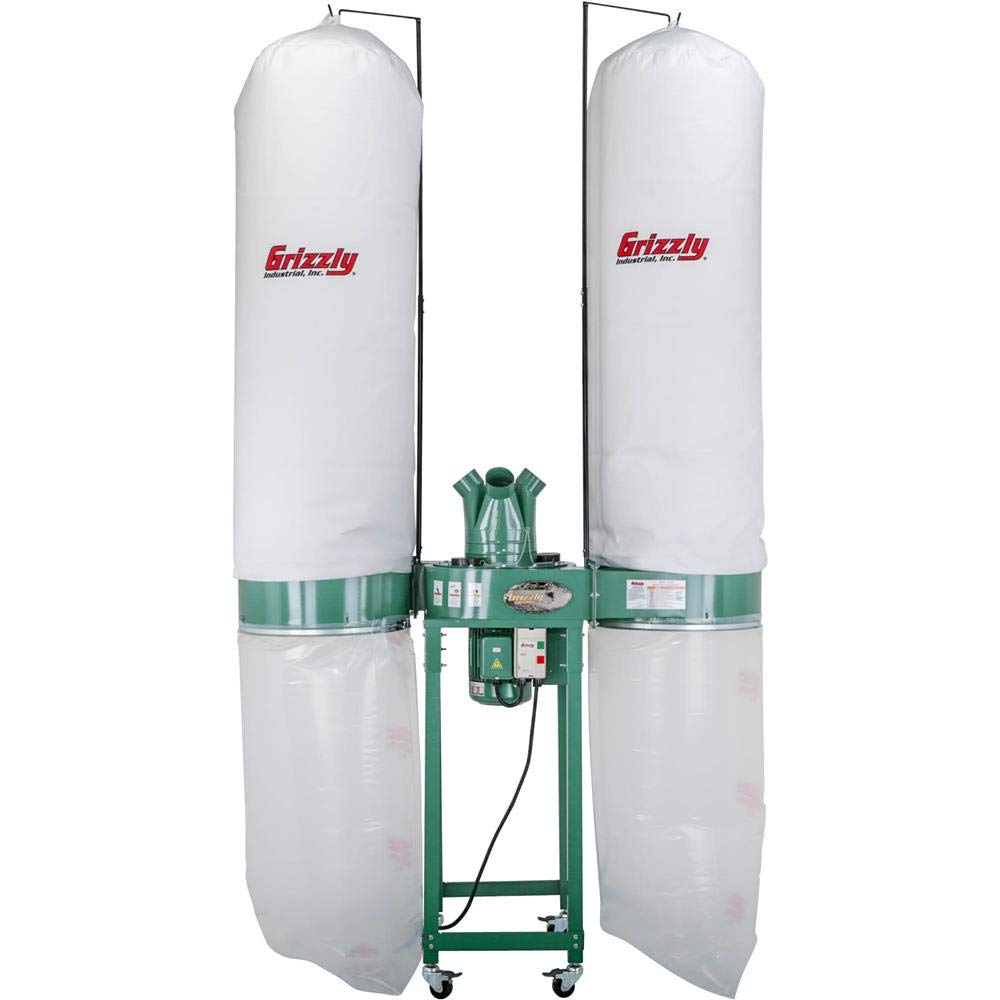 Grizzly G0672 Industrial Dust Collector, 5 HP Grizzly