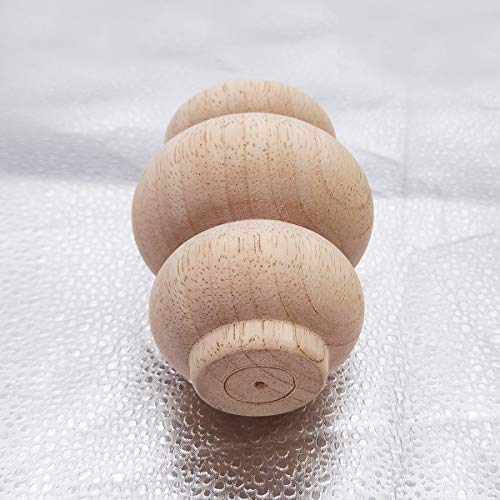 Btibpse Wood Furniture Legs 4 Inch Sofa Couch Chair Ottoman Loveseat Cabinet Legs Replacement Feet Unfinished Bun Foot Pack of 4 Btibpse