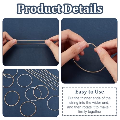 OLYCRAFT 60Pcs 2 Colors Unfinished Guitar String Bracelets 1.7mm Wide Coil Bracelets Stretch Bracelets Gold Silver Metal Bracelets Spring Jewelry OLYCRAFT