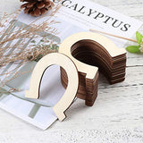 Healifty 24pcs Wood Discs Slices Horseshoe Shape Unfinished Wooden Cutouts Craft DIY Decoration Healifty