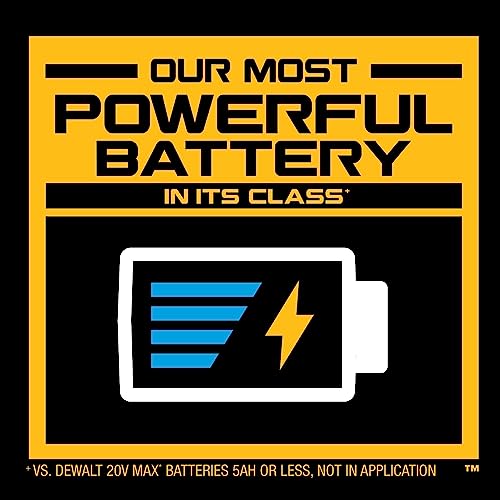 DEWALT 20V MAX Battery, POWERSTACK, More Power + More Compact, Rechargeable 5Ah Lithium Ion Battery (DCBP520) DEWALT