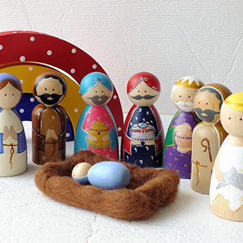 20PCS Decorative Wooden Peg Doll People, Airlxf Unfinished Wooden Peg Dolls Peg People Doll Bodies Wooden Figures Angel Peg Dolls for DIY Painting - WoodArtSupply