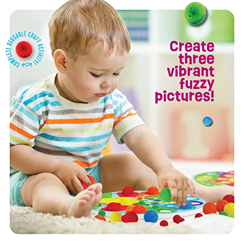 Pom Pom Arts & Crafts Kit for Toddlers - Easy Toddler Art Activity Craft for Little Boys & Girls Ages 3, 4, 5, 6 Years Old Kids Sensory Activities - Dan&Darci