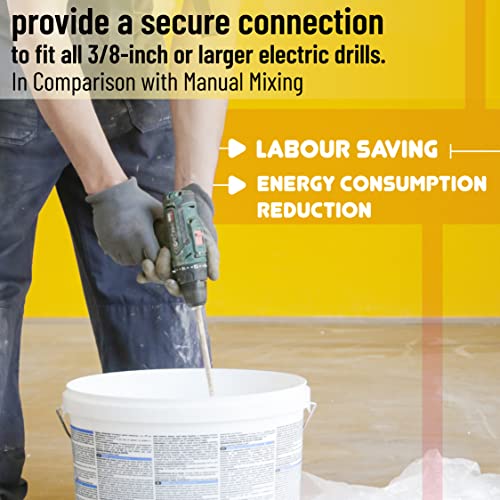 Bates- Helix Paint Mixer, 11.8 Inch, 1 Gallon Paint Mixer for Drill, Resin Mixer, Epoxy Mixer, Paint Stirrer for Drill, Drill Mixer Attachment, Epoxy Bates Choice Pro