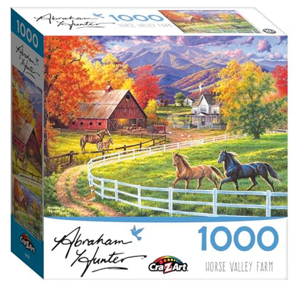 Cra-Z-Art - RoseArt - Abraham Hunter - Horse Valley Farm - 1000 Piece Jigsaw Puzzle