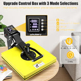 Whubefy Heat Press 15x15 Slide Out, Clamshell Heat Press Machine for T-Shirts, Bags, Mouse Pads & More, Dual-Tube Fast Heating, Digital Industrial Whubefy