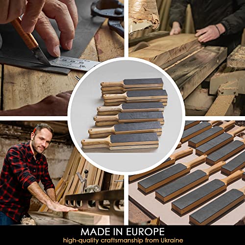 BeaverCraft LS6P1 Leather Strop Kit with Sharpening Polishing Compound 14" x 2" Knife Stropping Block & Honing Compound Knife Sharpener Leather Strop BeaverCraft