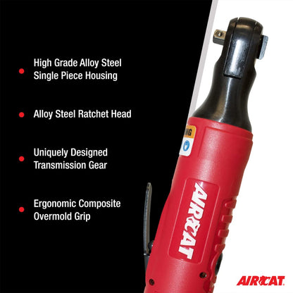 AIRCAT Pneumatic Tools 804: 1/4-Inch Ratchet 280 RPM, 30 ft-lbs Maximum Torque - WoodArtSupply