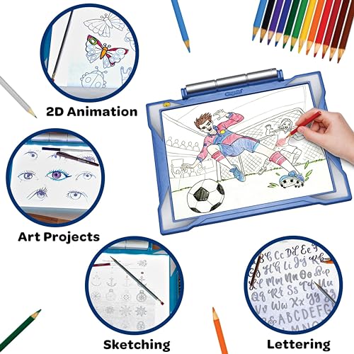 Crayola Light Up Tracing Pad - Blue, Tracing Light Box for Kids, Drawing Pad, Holiday Toys, Gifts for Boys and Girls, Ages 6+ Crayola
