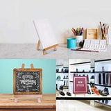 U.S. Art Supply 8" x 8" Stretched Canvas with 10.5" Tabletop Display Stand A-Frame Artist Easel Kit (Pack of 6) - Beechwood Tripod, Kids Students US Art Supply