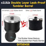 Rock Tumbler for Adults, Professional Large 2.5LB Capacity, 3-Speed Motor & 9-Day Timer, Hobby Rocks Polisher, STEM Science Kit for Geology GITSENSE