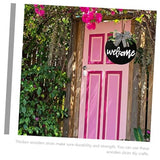 FUNOMOCYA 5pcs Wooden Blank Hanging Tag Tree Slab Unfinished Wood Circle Disc DIY Wooden Door Plaque Circle Wood Blanks Wooden Log Slices DIY Yard FUNOMOCYA