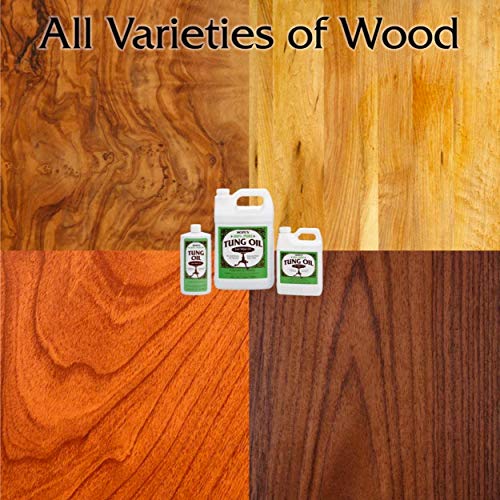 HOPE'S 100% Pure Tung Oil, Food Safe, Premium Waterproof Natural Wood Finish and Sealer for Indoor and Outdoor Projects, 32 Fl Oz, 1 Pack - WoodArtSupply