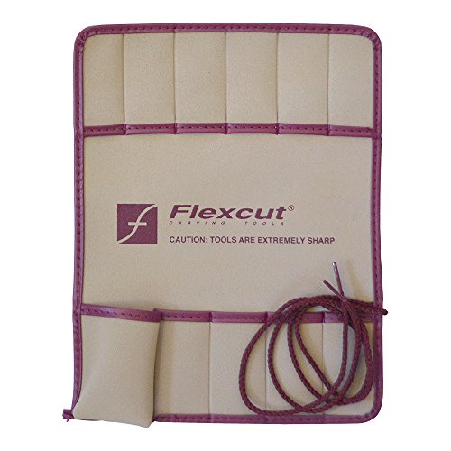 Flexcut Carving Tools, Pocket Tool Roll, Fits 10 SK Unhandled Gouges and 1 Interchangable Handle (VROLL) - WoodArtSupply