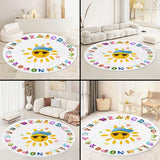Round ABC Alphabet, Animals Educational Rug, Kids Area Rug, Washable Nursery Rug for Kids Bedroom, Non-Slip Play Mat Ultra Soft Non-Slip Carpet Fubullish