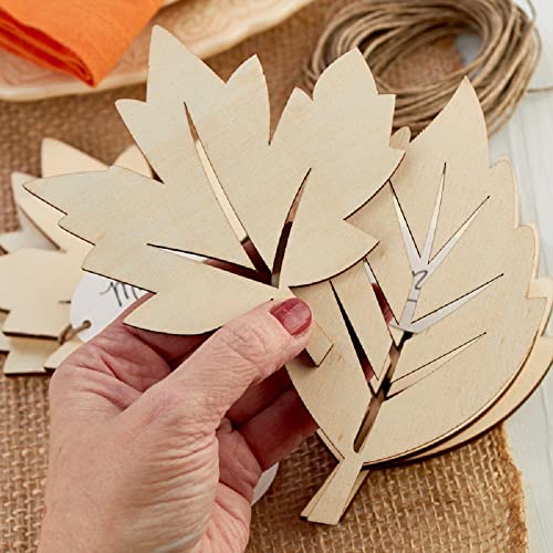 Factory Direct Craft Set of Unfinished Leaf Cutout Place Cards Kit for Thanksgiving Tables and Autumn Wedding Receptions Factory Direct Craft