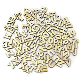 Honbay 104PCS 15mm/0.6inch Wooden Letters, Letter Wood Pieces Wood Slices Wood Chips for DIY Crafts - 26 Letters, 4pcs for Each HONBAY