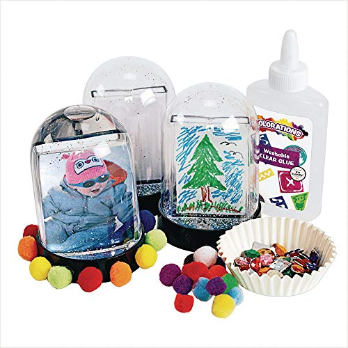 Colorations Create Your Own Snow Globe Kids Craft Kit, Set of 12, Create a Keepsake, Ideal Mothers Day or Fathers Day Gift, Birthday or Holiday, Can - WoodArtSupply