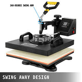 Mophorn Heat Press Machine 15x15 inch 5in1 T-Shirt Heat Press and Vinyl Cutter 54 inch Plotter Machine 1350mm Paper Feed Vinyl Cutter Plotter Mophorn