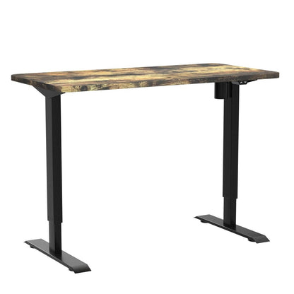 FLEXISPOT Electric Height Adjustable Standing Desk, 48 x 24 Inches, Black Frame/Rustic (EC1 Classic 48, Rustic 2 Packages)