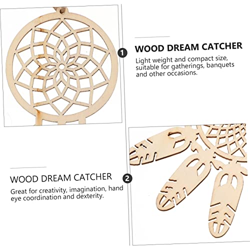 COHEALI 40pcs Wooden Dreamcatcher Arts and Crafts for Kids Dreamcatcher Kit Wood Crafts for Kids DIY Kits Wooden Hanging Ornaments Kit Unfinished COHEALI
