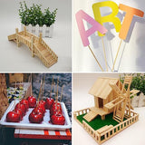 Wooden Dowel Dods Wood Dowels, 25PCS 3/8 x 12" Round Natural Bamboo Sticks for Crafts, Macrame Dowel, Unfinished Hard Wood Sticks for Crafting, Coowayze