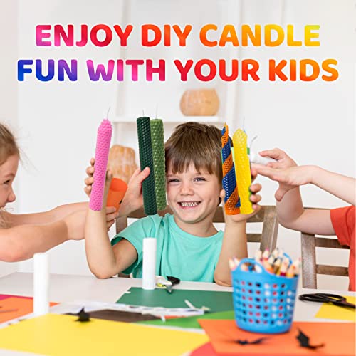 Nafziger 24 Pack 8x8 Inch Beeswax Sheets for Candle Making Kit Starter, Beeswax Candle Making Kit for Kids, Beeswax Honeycomb Sheet, Beeswax for Nafziger