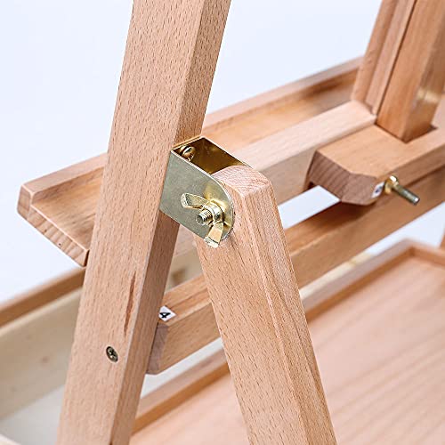 Mont Marte Signature Tilting Box Floor Easel Beech Wood, Holds Canvases up to 92cm (36.2in) in Height, Angle Adjustment, Sturdy Base, Built-in MONT MARTE