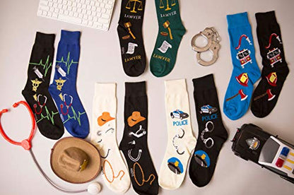 Foozys Men’s Fun Tools Working Man Novelty Crew Socks | 2 Pair - WoodArtSupply