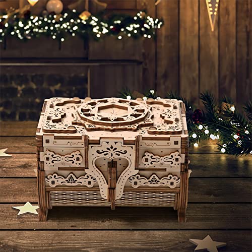 bennama 3D Wooden Puzzles Antique Box - Store Your Jewelry - DIY Gift Box, Brainteaser and Puzzle for Christmas/Birthday,Gifts for Adults and Teens - WoodArtSupply