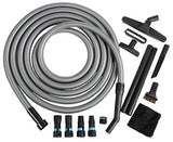 Cen-Tec Systems 95292 Home and Shop Vacuum Expanded Multi-Brand Power Tool Dust Collection Adapter Set and Full Attachment Kit, 30 Ft. Hose, Black Cen-Tec Systems