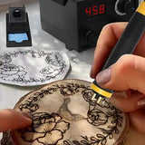 Professional Wood Burning Kit, Wood Burner Machine Pyrography Woodburning Tool for Beginners Adults (Sigle Pen Wood Burning Kit) ACRSIKR