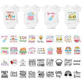 Teling 36 Pcs Iron on Decals Baby Shower Games Iron on Transfers Stickers Patches Baby Bodysuit Making Bibs Decorating Kit Funny Woodland Animal Teling